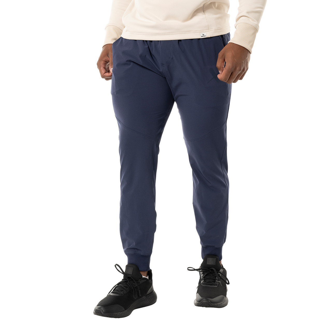 Women's Joggers with Pockets Lightweight Athletic Sweatpants - Navy Blue /  XS