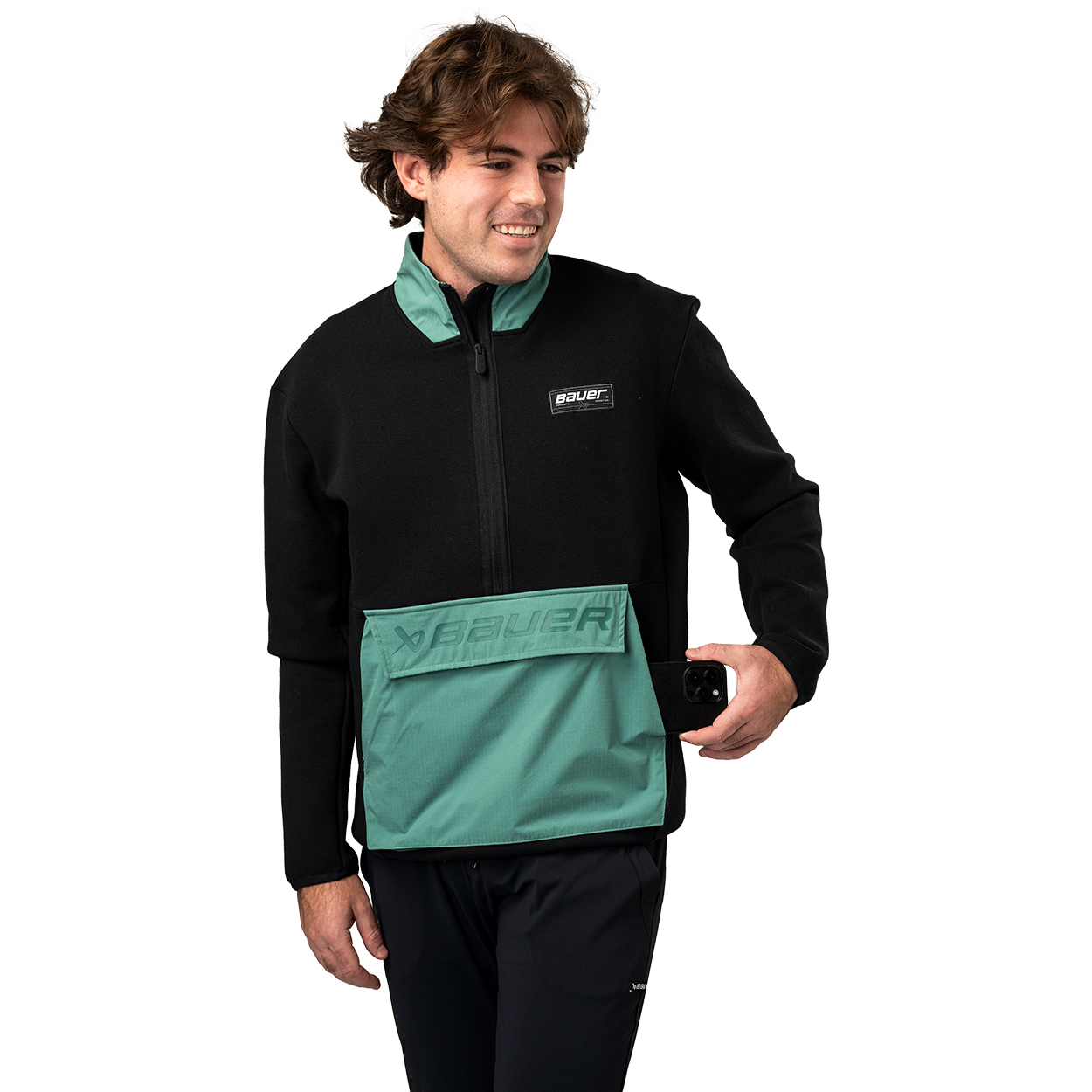 BAUER KNIT MIX 1/2 ZIP SENIOR