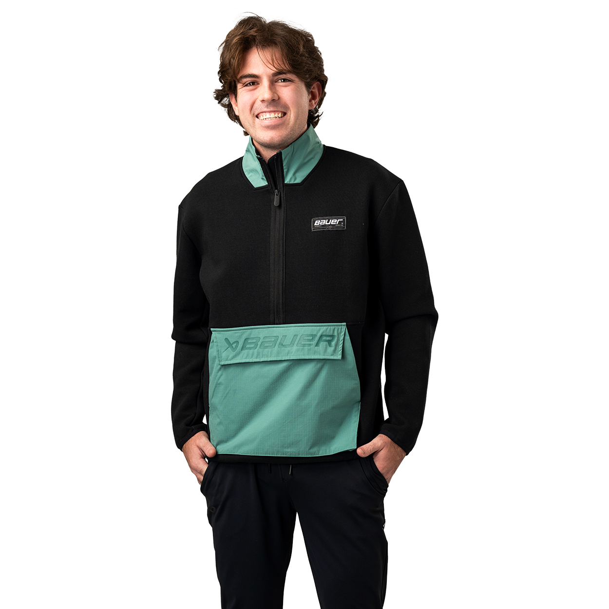 BAUER KNIT MIX 1/2 ZIP SENIOR