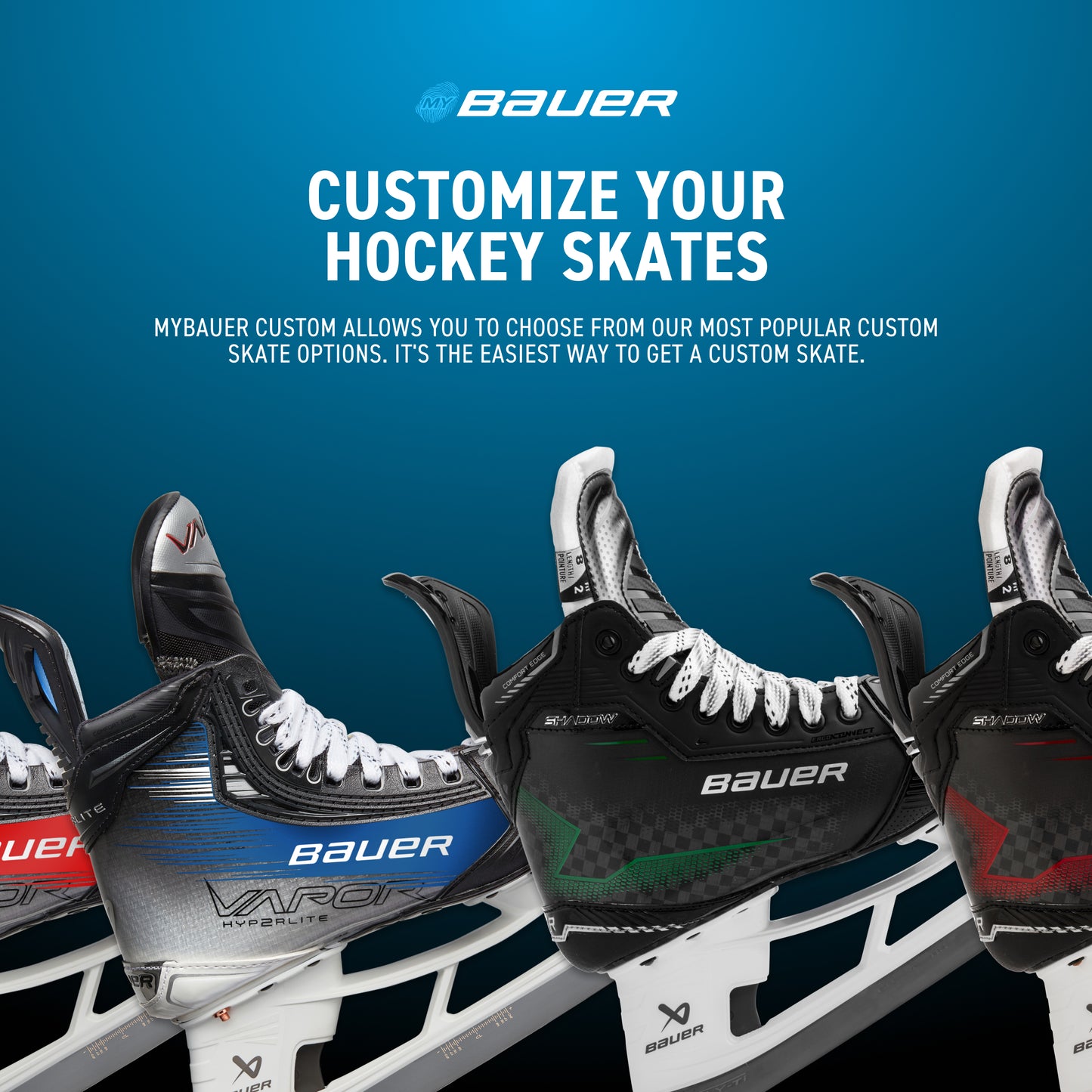 BAUER VAPOR HYPERLITE 2 SKATE INTERMEDIATE